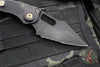 06/2017 Original Run Microtech Stitch OTS Auto Knife- Black Handle- Black DLC Part Serrated Blade- Bronze Hardware 169-2 DLC