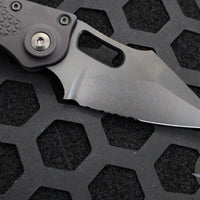 Microtech Stitch OTS Knife- Tactical- Black Handle- Black DLC Tactical Part Serrated Blade 169-2 DLCTS SN289 09/2021