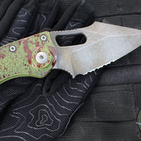Microtech Stitch OTS Auto Knife- Outbreak Finished Handle- Outbreak Black Part Serrated Blade 169-2 OBS
