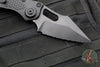 Microtech Stitch OTS Auto Knife- Black Handle- Black Full Serrated Blade- Blue Titanium Backspacer 169-3BK-A1TI