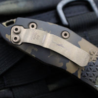 Microtech Stitch OTS Knife- Coyote Camo Finished Handle- Coyote Camo Full Serrated Blade 169-3 CCS SN012