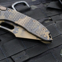 Microtech Stitch OTS Knife- Coyote Camo Finished Handle- Coyote Camo Full Serrated Blade 169-3 CCS SN012