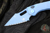 Microtech Stitch OTS Auto Knife- Lilo And Stitch- Lavender Handle- Lavender Full Serrated Blade- Pink Titanium Backspacer 169-3 SIS