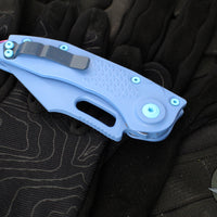 Microtech Stitch OTS Auto Knife- Lilo And Stitch- Lavender Handle- Lavender Full Serrated Blade- Pink Titanium Backspacer 169-3 SIS