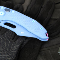 Microtech Stitch OTS Auto Knife- Lilo And Stitch- Lavender Handle- Lavender Full Serrated Blade- Pink Titanium Backspacer 169-3 SIS