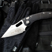 Microtech Stitch- OTS Auto Knife- Black Handle- Satin Blade 169-4