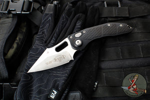 Microtech Stitch- OTS Auto Knife- Black Handle- Satin Blade 169-4