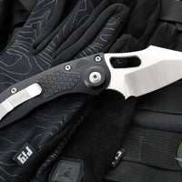 Microtech Stitch- OTS Auto Knife- Black Handle- Satin Blade 169-4