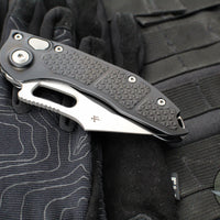Microtech Stitch- OTS Auto Knife- Black Handle- Satin Blade 169-4
