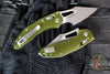 Microtech Stitch RAM LOK Knife- MINI- OD Green Aluminum Handle- Apocalyptic Blade 169MRL-10 APOD