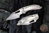 Microtech Stitch RAM LOK Knife- MINI- Marfione Select- Smooth Stonewash Finished Titanium Handle- Stonewash Blade- Purple Titanium Accents 169MRL-10 MS3