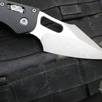 Microtech Stitch RAM LOK Knife- Black Fluted G-10 Handle- Apocalyptic Plain Edge Blade 169RL-10 APFLGTBK