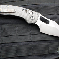 Microtech Stitch RAM LOK Knife- Natural Clear Finished Fluted Aluminum Handle- Apocalyptic Blade 169RL-10 APFLNC