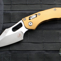 Microtech Stitch RAM LOK Knife- Tan Finished Fluted Aluminum Handle- Apocalyptic Blade 169RL-10 APFLTA