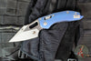 Marfione Select Stitch RAM LOK Knife- Smooth Antique Blue Anodized Titanium Handle- Apocalyptic Finished Blade- Blue Backstrap 169RL-10 APMS2