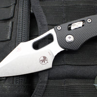 Microtech Stitch RAM LOK Knife- Black Fluted G-10 Handle- Stonewash Plain Edge Blade 169RL-10 FLGTBK