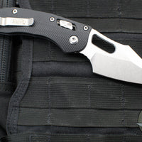 Microtech Stitch RAM LOK Knife- Black Fluted G-10 Handle- Stonewash Plain Edge Blade 169RL-10 FLGTBK