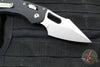 Microtech Stitch RAM LOK Knife- Black Fluted G-10 Handle- Stonewash Plain Edge Blade 169RL-10 FLGTBK