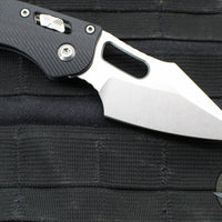 Microtech Stitch RAM LOK Knife- Black Fluted G-10 Handle- Stonewash Plain Edge Blade 169RL-10 FLGTBK