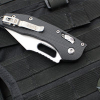 Microtech Stitch RAM LOK Knife- Black Fluted G-10 Handle- Stonewash Plain Edge Blade 169RL-10 FLGTBK