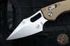 Microtech Stitch RAM LOK Knife- Tan Fluted G-10 Handle- Stonewash Plain Edge Blade 169RL-10 FLGTTA