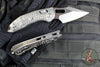 Marfione Select Stitch RAM LOK Knife- Frag Pattern Stonewash Titanium Handle- Stonewash Blade- Bronze Backstrap 169RL-10 FRMS1