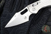 Marfione Select Stitch RAM LOK Knife- Frag Pattern Stonewash Titanium Handle- Stonewash Blade- Blue Backstrap 169RL-10 FRMS2