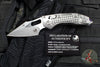 Marfione Select Stitch RAM LOK Knife- Frag Pattern Stonewash Titanium Handle- Stonewash Blade- Purple Backstrap 169RL-10 FRMS3