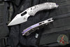 Marfione Select Stitch RAM LOK Knife- Frag Pattern Stonewash Titanium Handle- Stonewash Blade- Purple Backstrap 169RL-10 FRMS3