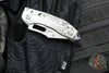 Marfione Select Stitch RAM LOK Knife- Frag Pattern Stonewash Titanium Handle- Stonewash Blade- Purple Backstrap 169RL-10 FRMS3