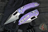 Marfione Select Stitch RAM LOK Knife- Frag Pattern Purple Haze Anodized Titanium Handle- Stonewash Blade- Purple Backstrap 169RL-10 FRMS5