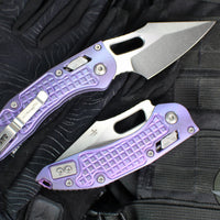 Marfione Select Stitch RAM LOK Knife- Frag Pattern Purple Haze Anodized Titanium Handle- Stonewash Blade- Purple Backstrap 169RL-10 FRMS5