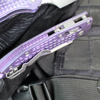 Marfione Select Stitch RAM LOK Knife- Frag Pattern Purple Haze Anodized Titanium Handle- Stonewash Blade- Purple Backstrap 169RL-10 FRMS5