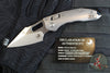 Marfione Select Stitch RAM LOK Knife- Smooth Stonewash Titanium Handle- Stonewash Blade- Blue Backstrap 169RL-10 MS2