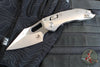 Marfione Select Stitch RAM LOK Knife- Smooth Stonewash Titanium Handle- Stonewash Blade- Blue Backstrap 169RL-10 MS2