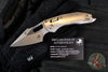 Marfione Select Stitch RAM LOK Knife- Smooth Stonewash Titanium Handle- Stonewash Blade- Flamed Backstrap 169RL-10 MS4