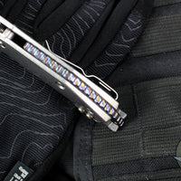 Marfione Select Stitch RAM LOK Knife- Smooth Stonewash Titanium Handle- Stonewash Blade- Flamed Backstrap 169RL-10 MS4