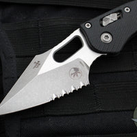 Microtech Stitch RAM LOK Knife- Black Fluted G-10 Handle- Apocalyptic Part Serrated Blade 169RL-11 APFLGTBK- ***DAMAGED BOX****