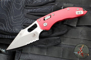 Microtech Stitch RAM LOK Knife- Red Fluted Aluminum Handle- Apocalyptic Part Serrated Blade 169RL-11 APFLRD