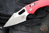 Microtech Stitch RAM LOK Knife- Red Fluted Aluminum Handle- Apocalyptic Part Serrated Blade 169RL-11 APFLRD