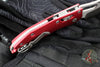 Microtech Stitch RAM LOK Knife- Red Fluted Aluminum Handle- Apocalyptic Part Serrated Blade 169RL-11 APFLRD