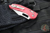 Microtech Stitch RAM LOK Knife- Red Fluted Aluminum Handle- Apocalyptic Part Serrated Blade 169RL-11 APFLRD