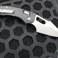 Microtech Stitch RAM LOK Knife- Black Fluted Aluminum Handle- Apocalyptic Part Serrated Blade 169RL-11 APFL