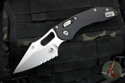 Microtech Stitch RAM LOK Knife- Black Fluted Aluminum Handle- Stonewash Part Serrated Blade 169RL-11 FL