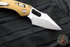 Microtech Stitch RAM LOK Knife- Tan Fluted Aluminum Handle- Stonewash Part Serrated Blade 169RL-11 FLTA