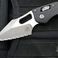 Microtech Stitch RAM LOK Knife- Black Fluted G-10 Handle- Apocalyptic Full Serrated Blade 169RL-12 APFLGTBK