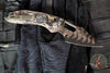 Marfione Select Stitch RAM LOK Knife- Live Wire Carbon Fiber Handle- Baker Forge CopperMai Elite Damascus Blade- Bronze Backstrap 169RL-16 MS2