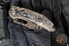 Marfione Select Stitch RAM LOK Knife- Live Wire Carbon Fiber Handle- Baker Forge CopperMai Elite Damascus Blade- Bronze Backstrap 169RL-16 MS2