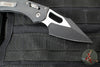 Microtech Stitch RAM LOK Knife- Distressed Black Fluted Aluminum Handle- Black Apocalyptic Blade 169RL-1 FLDBK