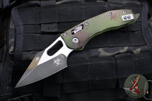 Microtech Stitch RAM LOK Knife- Outbreak Finished Fluted Aluminum Handle- Black Blade 169RL-1 FLOBS